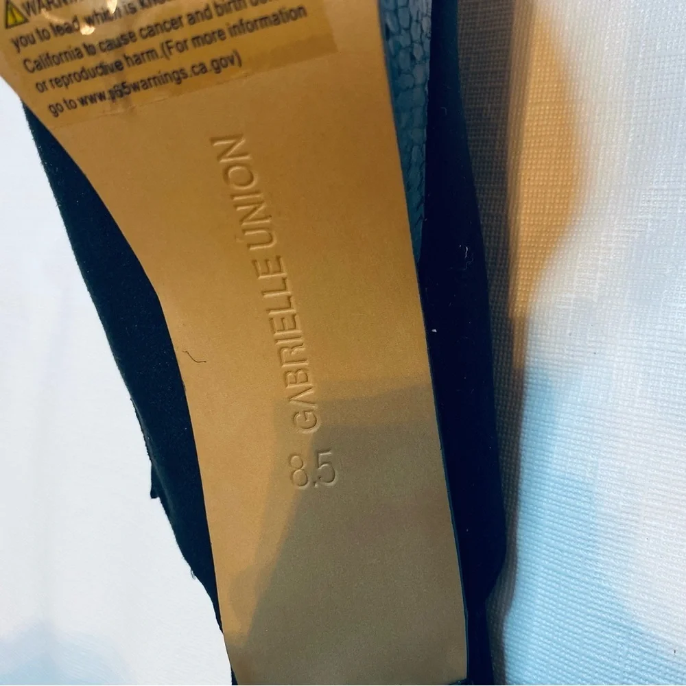 GABRIELLE UNION Chic Black Platform Mules - Picture 9 of 11